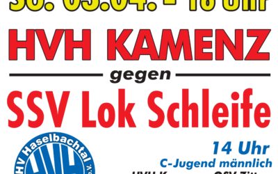 Ankündigung Heimspiel – HVH Kamenz vs. SSV Lok Schleife mit Vorspiel C-Jugend (m)