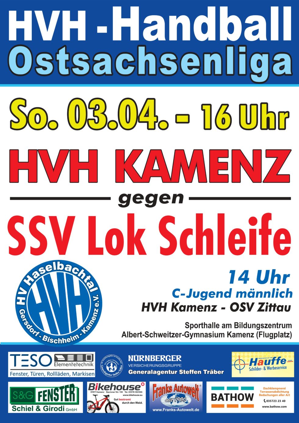 Ank ndigung Heimspiel HVH Kamenz Vs SSV Lok Schleife Mit Vorspiel C ank-ndigung-heimspiel-hvh-kamenz-vs-ssv-lok-schleife-mit-vorspiel-c