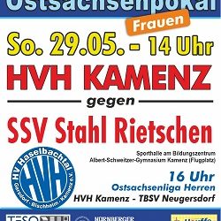 Ankündigung Heimspiel – Halbfinale Ostsachsenpokal – HVH Frauen vs. SSV Stahl Rietschen und HVH Männer vs. TBSV Neugersdorf