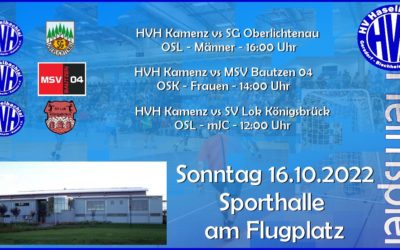 Ankündigung Heimspiel – HVH Männer vs. SG Oberlichtenau