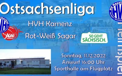 Ankündigung Heimspiel – HVH Kamenz vs. SV Rot Weiß Sagar