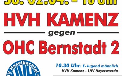 Ankündigung Heimspiel – HVH Kamenz vs. OHC Bernstadt II