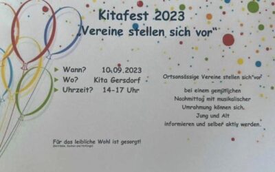 Kitafest 10.09.2023 – Vereine stellen sich vor