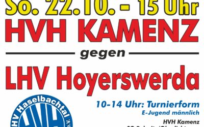 Ankündigung Heimspiel – 22.10.2023 – Sachsenliga – HVH Kamenz B-Jugend (m) vs.  LHV Hoyerswerda