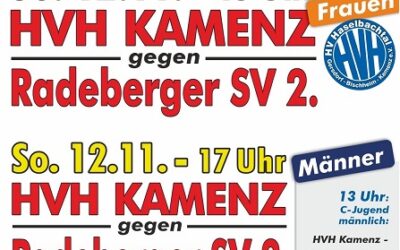 Ankündigung Heimspiele – 12.11.2023 – HVH Kamenz Männer/Frauen/C-Jugend (m)