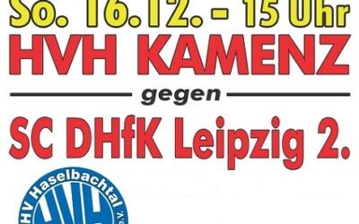 Ankündigung Heimspiel – 16.12.2023 – Sachsenliga – HVH Kamenz B-Jugend (m) vs. SC DHfK Leipzig II