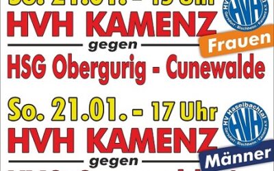 Ankündigung Heimspiele – 21.01.2024 – HVH Kamenz Männer/Frauen